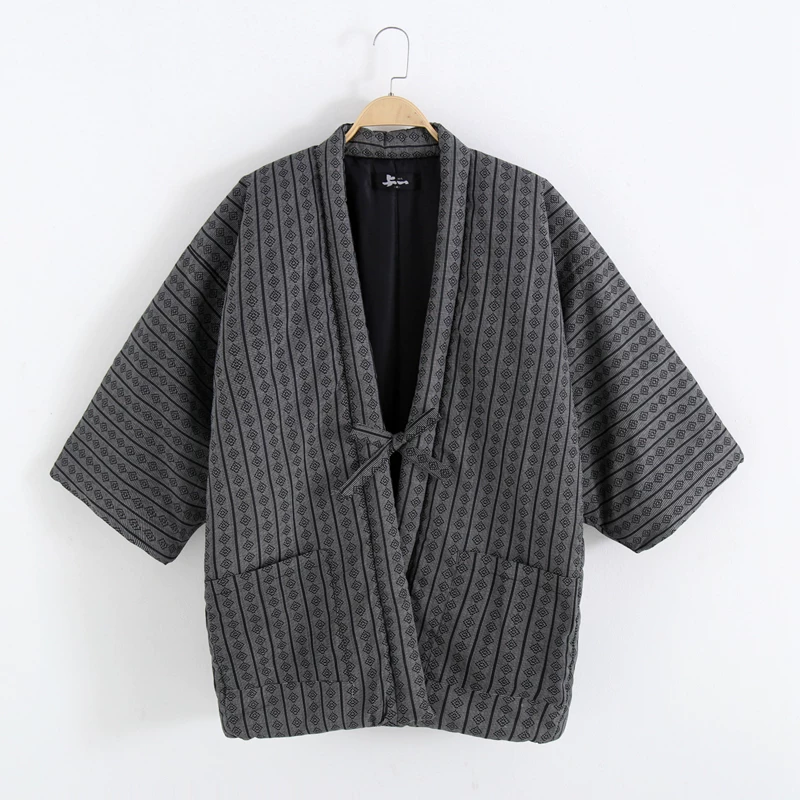 Haori Japanese Jacket - メンズ用新作半纏ジャケット、伝統的な日本のカーディガンコート、サムライ風冬着物、浴衣、アジア風ホームウェア、羽織、レディース