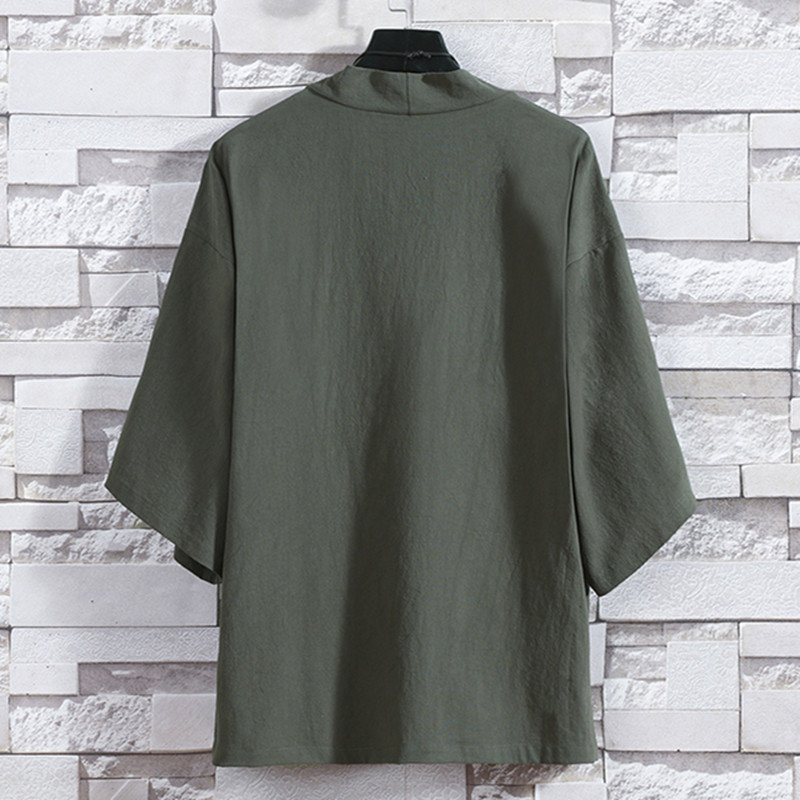 メンズ着物カーディガン日本製ジャケットカジュアルコットン 3 - Haori Japanese Jacket のレビューと価格