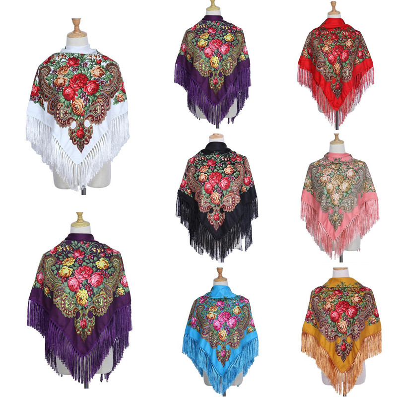 レトロプリントスカーフ冬自由奔放に生きるショール秋と冬暖かい - Ethnic Boho Fashion のレビューと価格