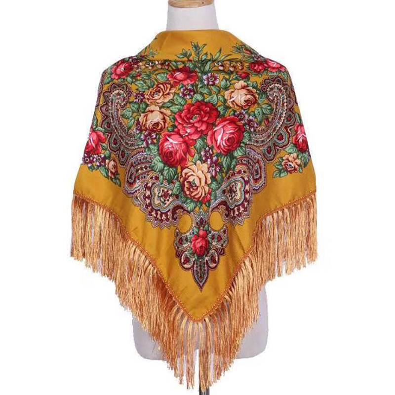 レトロプリントスカーフ冬自由奔放に生きるショール秋と冬暖かい - Ethnic Boho Fashion のレビューと価格