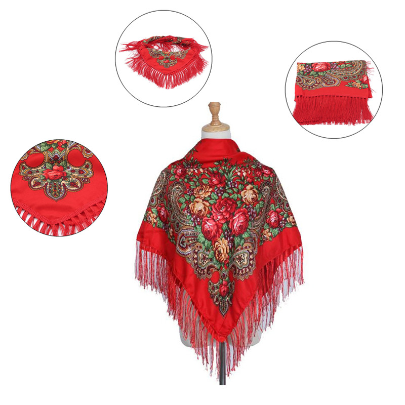 レトロプリントスカーフ冬自由奔放に生きるショール秋と冬暖かい - Ethnic Boho Fashion のレビューと価格