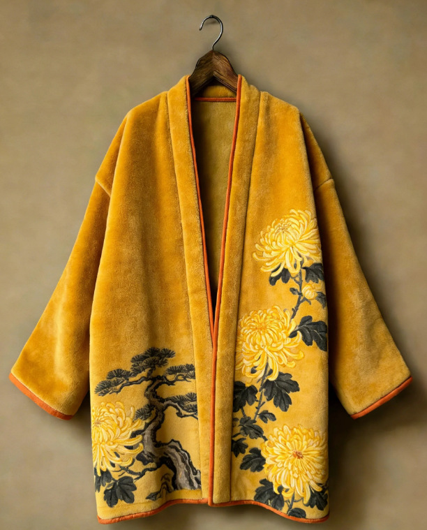 厚手のフランネル素材の和服カーディガン、浴衣、羽織、プラスサ - Haori Japanese Jacket のレビューと価格
