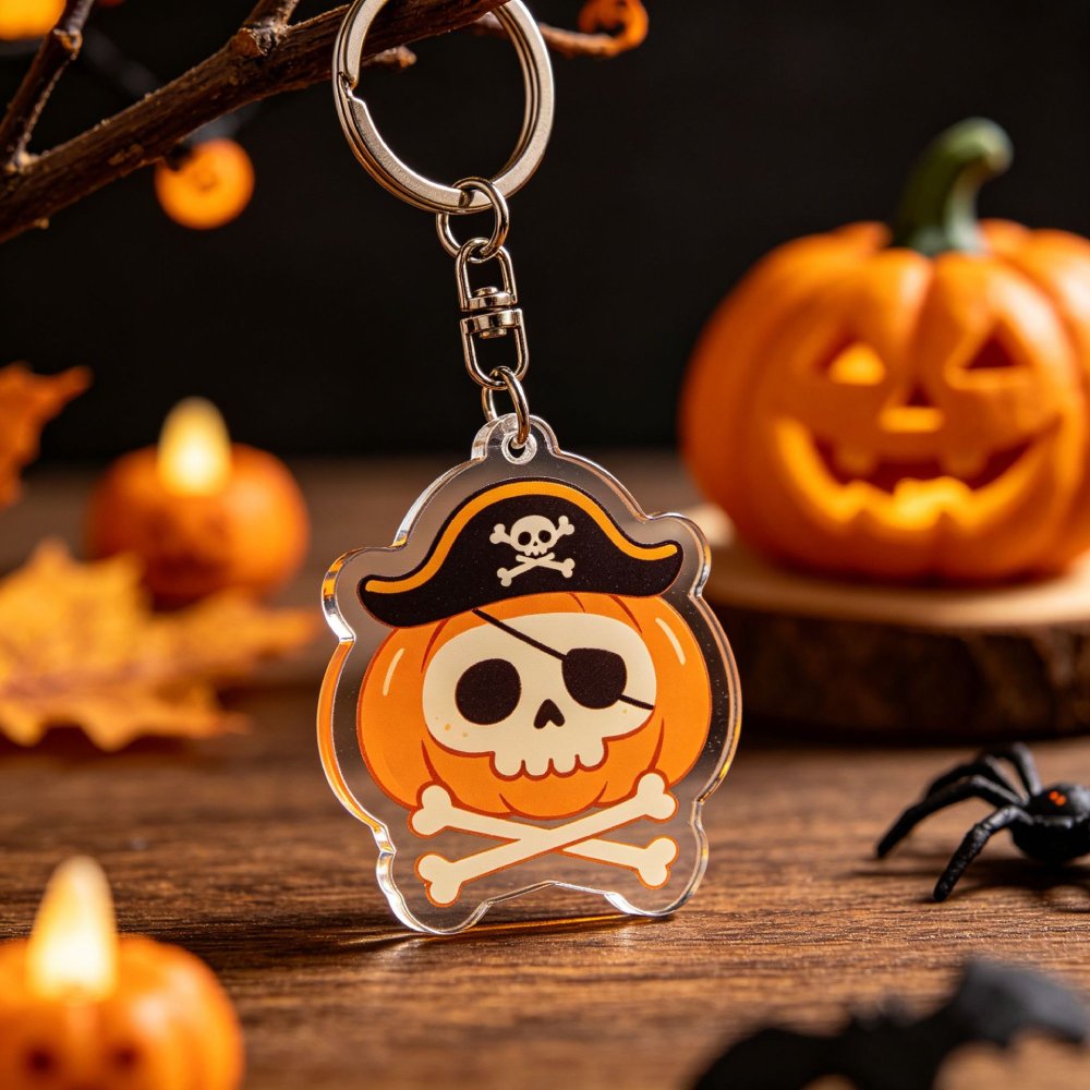 ハロウィンお化け屋敷アクリルキーホルダー 不気味な黒猫 パン - Ethnic Fashion House のレビューと価格