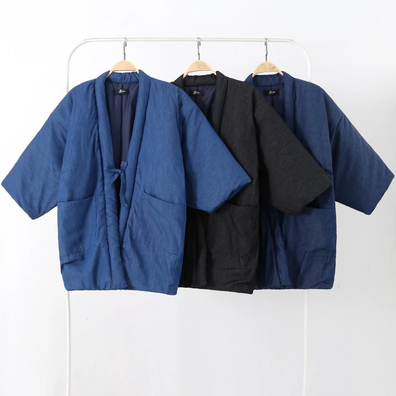 メンズ用新作半纏ジャケット、伝統的な日本のカーディガンコート - Haori Japanese Jacket のレビューと価格
