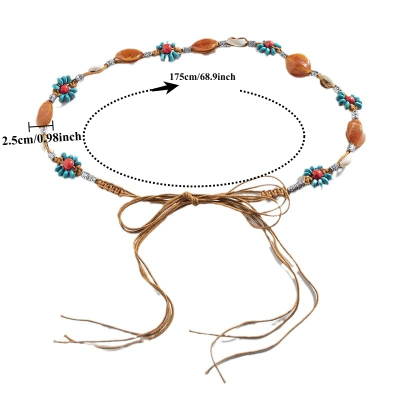 ファッショナブルなボヘミアンスタイルの花柄結び目木製ビーズレ - Ethnic Boho Fashion のレビューと価格