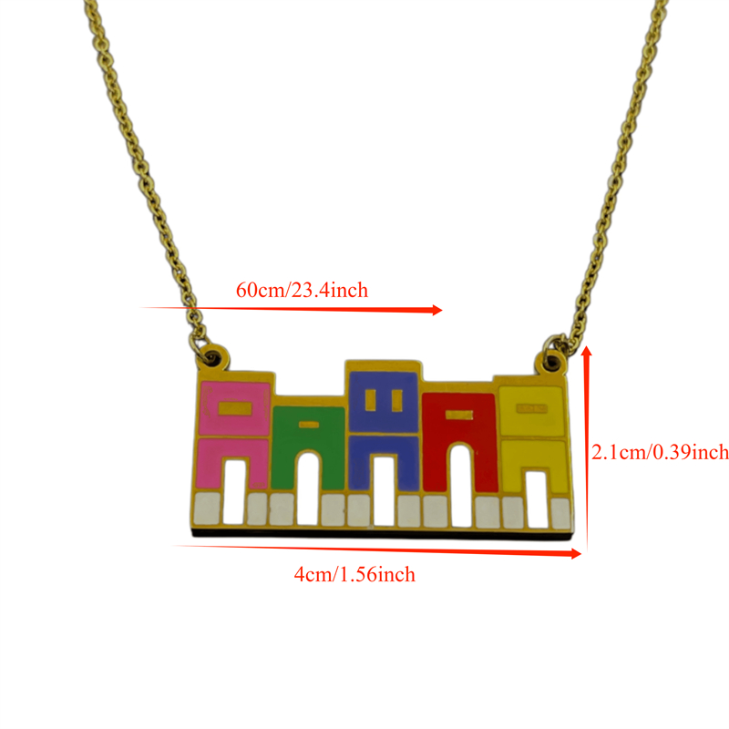 プエルトリコ オールドサンフアン カラフルな家のペンダントネ - Ethnic Fashion House のレビューと価格