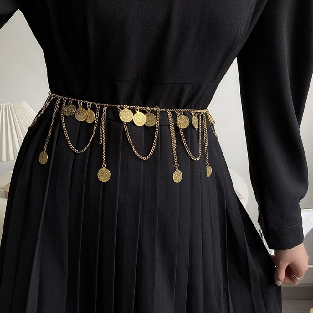 ヴィンテージコインペンダントメタルボディチェーンジュエリーボ - Ethnic Boho Fashion のレビューと価格