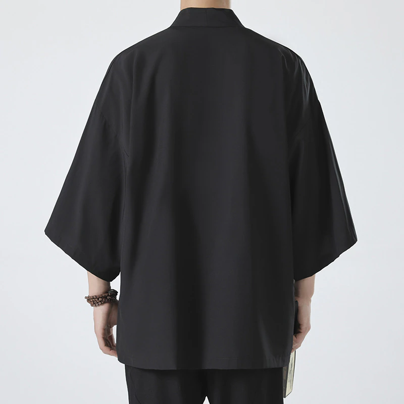 ホットメンズ軽量着物伝統的な和服男性オープンフロントカーディ - Haori Japanese Jacket のレビューと価格