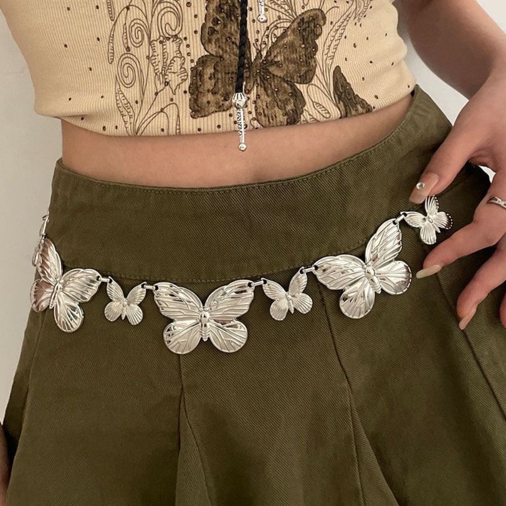 レトロエスニックスタイルウエストチェーンメタルシルバーボヘミ - Ethnic Boho Fashion のレビューと価格