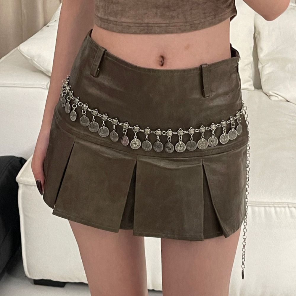 レトロエスニックスタイルウエストチェーンメタルシルバーボヘミ - Ethnic Boho Fashion のレビューと価格